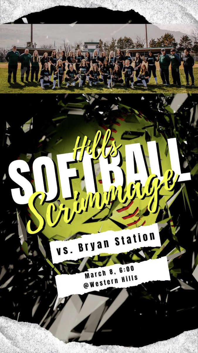Hills_SB's tweet photo. Game Day!! Come out and see us tonight as we start the year with our first scrimmage vs. Bryan Station.  Game time 6:00! #HillsSBFamily #ThisPitch #HillsPride https://t.co/4zgFZMY1tj