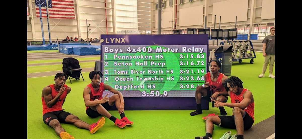 PennsaukenFB's tweet photo. SHOUT OUT TO @prem1erw @BnTucker05 @karonali2_ @Ladanian 
for being named 
1st TEAM ALL SOUTH JERSEY 4x4.....This is the 5th straight season PENNSAUKEN BOYS were name 1st TEAM ALL SOUTH JERSEY 4x4 is that a record @SJTrack?? 
#CODERED🔴🔴 https://t.co/CMwaQJktmA