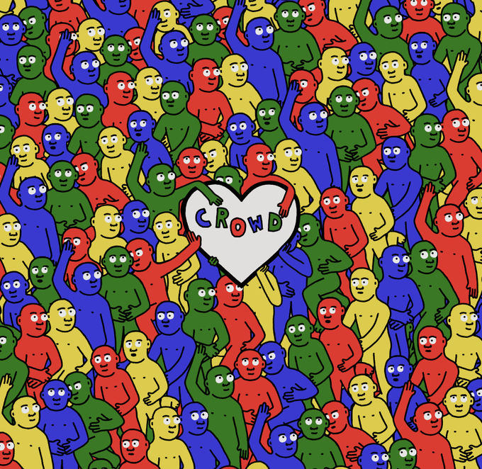 The difference between art and aesthetic (and why it matters in NFTs): A thread. 

Last week, <a href="/creatureworld/">Creature World</a> sold a whopping 38,000 "Crowd" NFTs which supercharged the brand. People are still scratching their head as to why it was so successful. Lets dive in. 

(1/13)