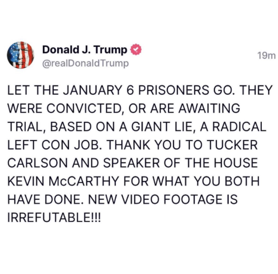 @realDonaldTrump has spoken. The corruption of #J6committeelied and the disgusting continued #J6CoverUp isn’t surprising. It clearly shows why the entire system is sh*t! #FreeJ6PrisonersNow