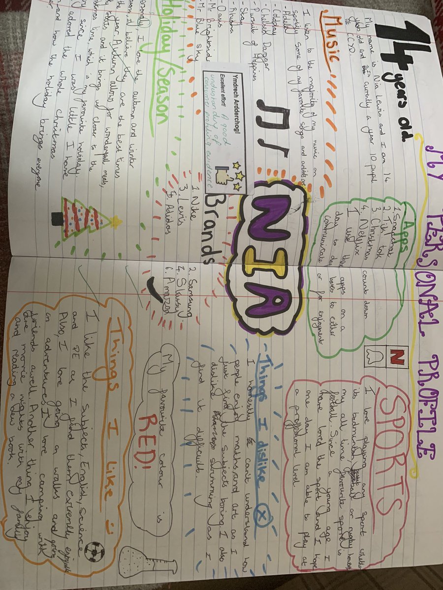 When you are marking books and the work is of such a high quality! Da iawn Year 10. 😃#happyteacher #creativelearners <a href="/ccyd_year10/">ccyd_year10</a> <a href="/CCYD_school/">CCYD</a>
