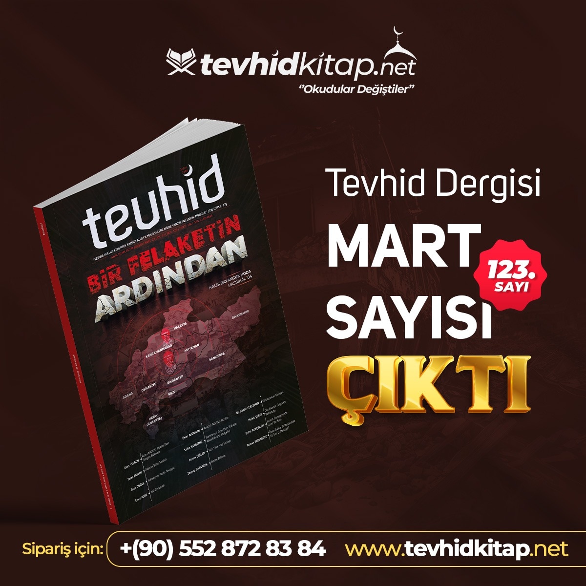 📌 TEVHİD DERGİSİ 📌 📢 Dergimizin (Mart-2023/Şaban-1444) 123. Sayısı Çıktı! Yeni sayımızı sizlere sunma imkânı veren Rabbimize şükürler olsun... ⬇️ Sipariş için ⬇️ WhatsApp: wa.me/905528728384 Instagram: instagram.com/tevhidkitap_net Web: tevhidkitap.net