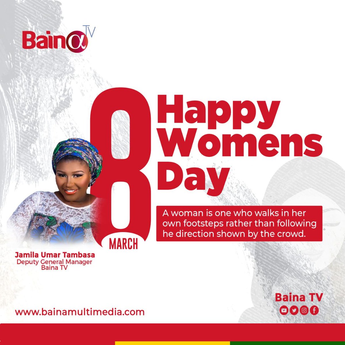 bainamedia's tweet photo. “A woman with a voice is, by definition, a strong woman.” – Melinda Gates
BAINA TV celebrates its bevy of phenomenal ladies with a VOICE to change the world and all other phenomenal women out there.
Happy International Women's Day!

#IWD23
#bainatv
#connectedtoyourworld https://t.co/DMO5ZUsmvK