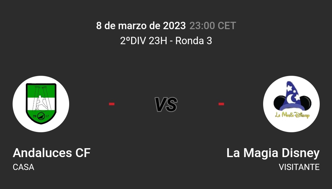 Hoy debut en casa VS <a href="/LaMagiaDisney4/">Winsoccer</a> 
Buscaremos los 3 primeros puntos en la liga TGM 
El partido podreis seguirlo por nuestro canal de Twitch twitch.tv/andalucescf?sr…