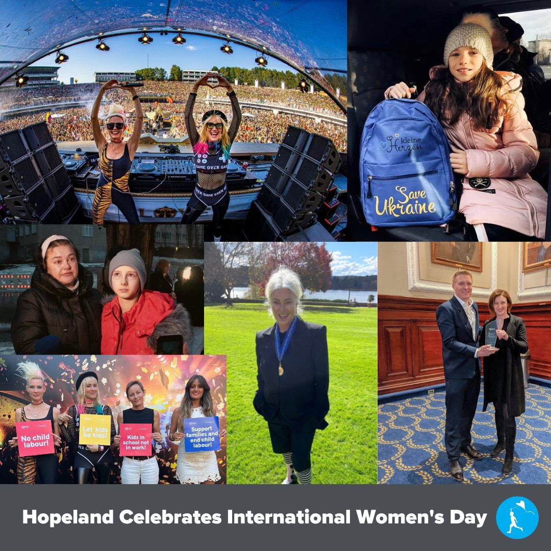 On this #InternationalWomensDay Hopeland is blessed to have so many incredible women leading our movement, including our unbelievable Co-Founder @Deborra_lee. We believe everyone should grow up in a safe, loving family - join us this #IWD and every day to make this vision reality