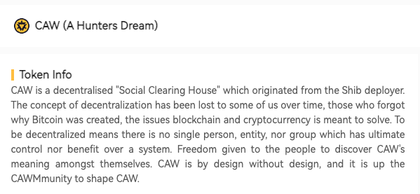 CommunityCaw's tweet photo. Thank you @XTexchange for updating the #CAW listing details which are now consistent with etherscan and @coingecko / @CoinMarketCap 

📰 https://t.co/L3LRcXdTEL
📈 https://t.co/iSgqXGlDXx

✅ Logo
✅ Github/Whitepaper
✅ Website
✅ Description https://t.co/kk6A260dvy
