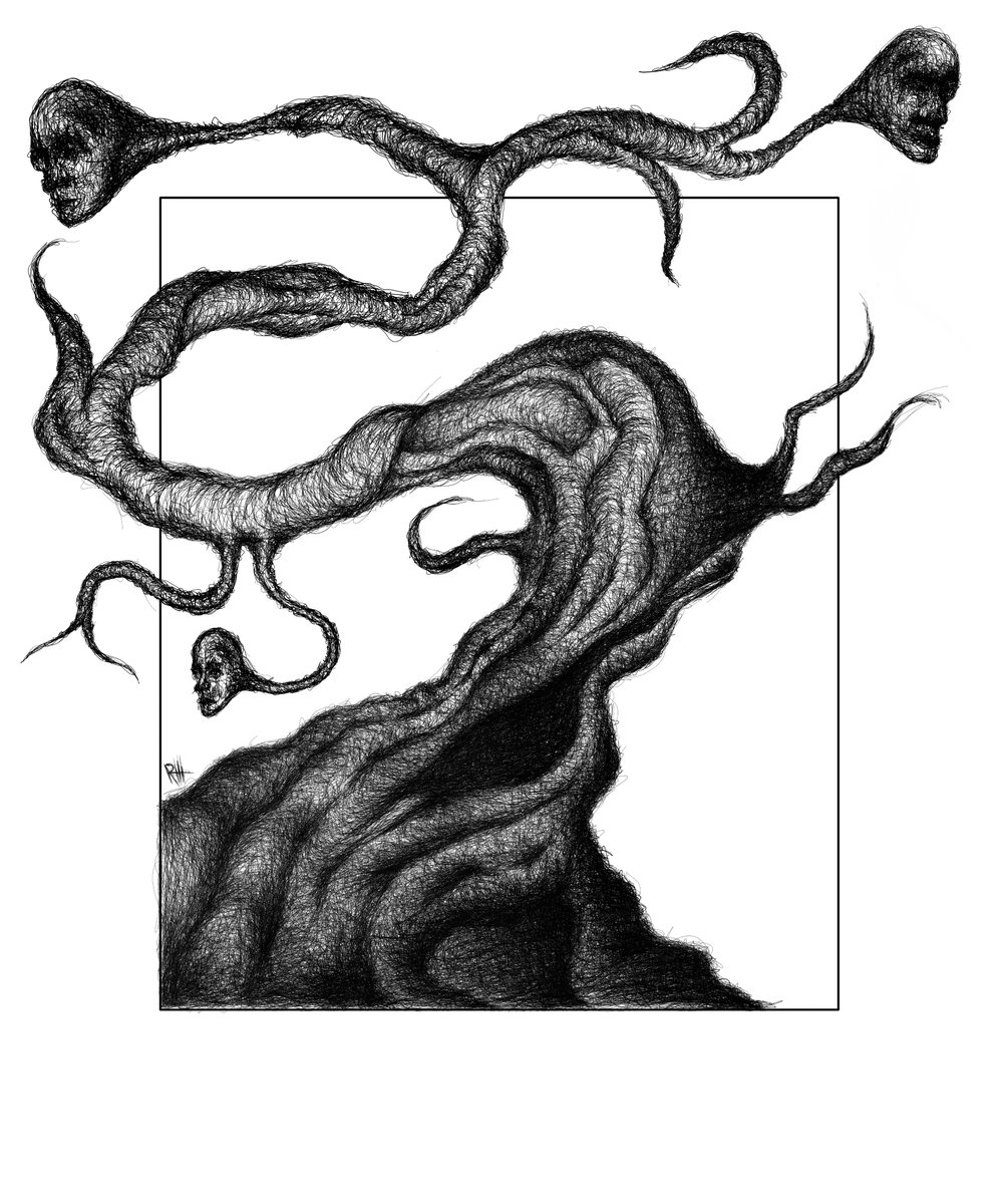 Armnlll's tweet photo. ⭕NEW DROP⭕
.
New piece available on "spirit of my hand" Collection on @objktcom 
.
"Old tree"
🩸15/15 eds for 5 #tezos 🩸
.
•Do you see beauty in my old body and depressed faces?!•
.
Link below🔻 https://t.co/vd1jINpvz5