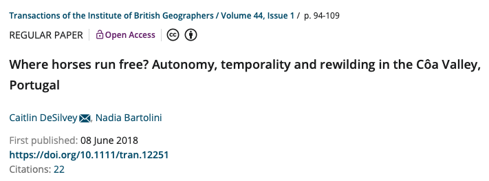 RewildingS's tweet photo. Today we're looking at rewilding in the CΓ΄a Valley in Portugal in a paper that investigates rewilding and human-animal relations
1/
#rewilding #rewildingscience https://t.co/ZEjViMQq4q