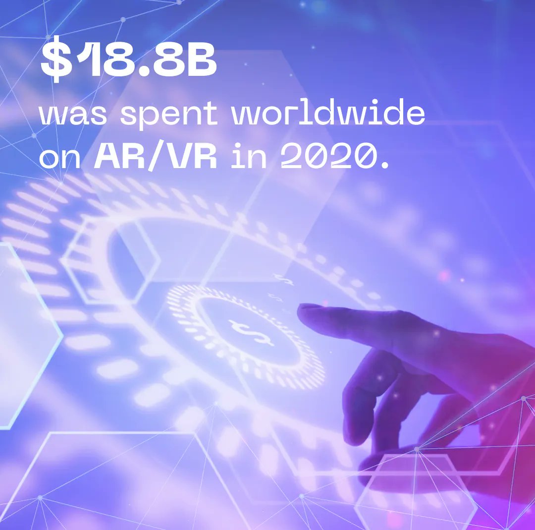 MagicPlaybox's tweet photo. So, get this: in 2020, people spent a shopping $18.8 billion worldwide on AR/VR. That's a lot of money! And the investment in AR is only going up, according to IDC. They say global spending on AR/VR in 2020 went up by 78.5% from 2019. 

#ar #innovation #magicplayboxar https://t.co/dBCoApm4SR