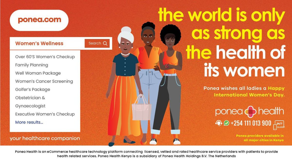 PoneaHealth's tweet photo. 💃 From the history-makers to the glass-ceiling breakers, women have always been forces to be reckoned with. Celebrate their incredible spirit with Women's Packages and Services from https://t.co/DBcO5xEDbM
Happy International Women's Day!

#stayhealthy #WomensDay #womensday2023 https://t.co/SGrGH21CpD