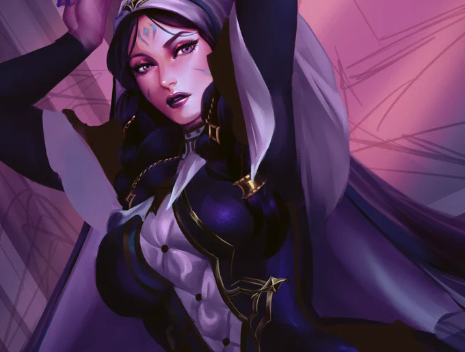 Broken Covenant Kai'sa fanart wipI gave her the face marks she's been missing from all of her skins#ArtOfLegends 