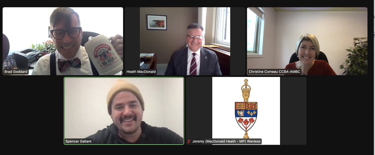 Thank you to Member of Parliament <a href="/CornwallHeath/">Heath MacDonald</a> for meeting with the CCBA's Executive Director <a href="/ChristineComeau/">Christine Comeau</a> yesterday, as well as local brewery <a href="/loneoakbrew/">Lone Oak Brewing Co</a>, and <a href="/BigRockBrewery/">bigrockbrewery</a> from Western Canada, to discuss the modernization of Canada's excise tax. #cdnpoli