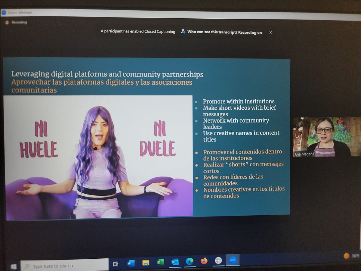 Ana Magana  <a href="/MujeresAliadas/">Mujeres Aliadas</a> discusses ways to leverage digital platforms to increase access to sexual information. Make short videos with brief messages. Partner with community leaders. Promote within institutions. #NGOCSW67 <a href="/womenstrongintl/">womenstrongintl</a>