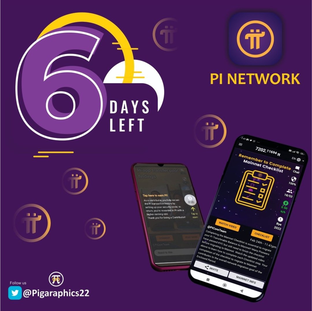 IslamiRobizul's tweet photo. The count down already began
6days to the biggest day in Pi Network ecosystem and community
Pi day is 14th March, Hope you are ready for the big news
#whatyoudoforpi #PiNetwork https://t.co/IUK85hLBJ0