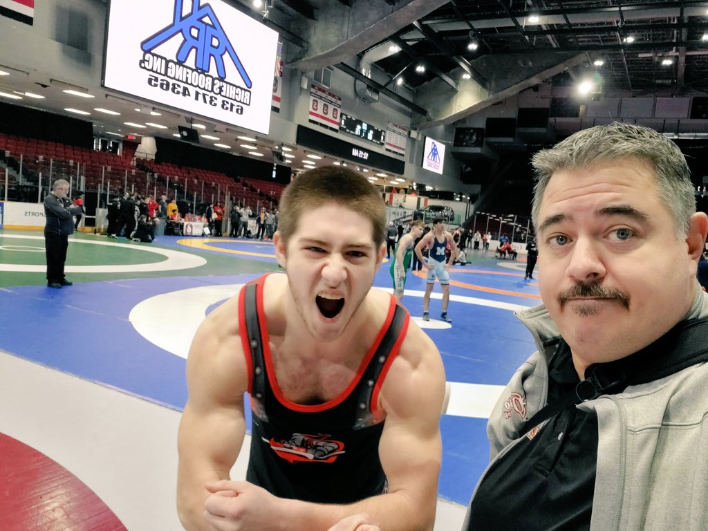 Day 2 underway!  <a href="/LSSLancerNews/">Lasalle Secondary School</a> Ajay is the lone Lancer left in the draw at OFSAA 2023 in Ottawa    Semi-Finals are coming up.  Best of luck to all remaining Northern Ontario Wrestlers.
#Sudbury #sudburysports #ctvnorthernontario #lasallelancers #lasallewrestling  #wrestling