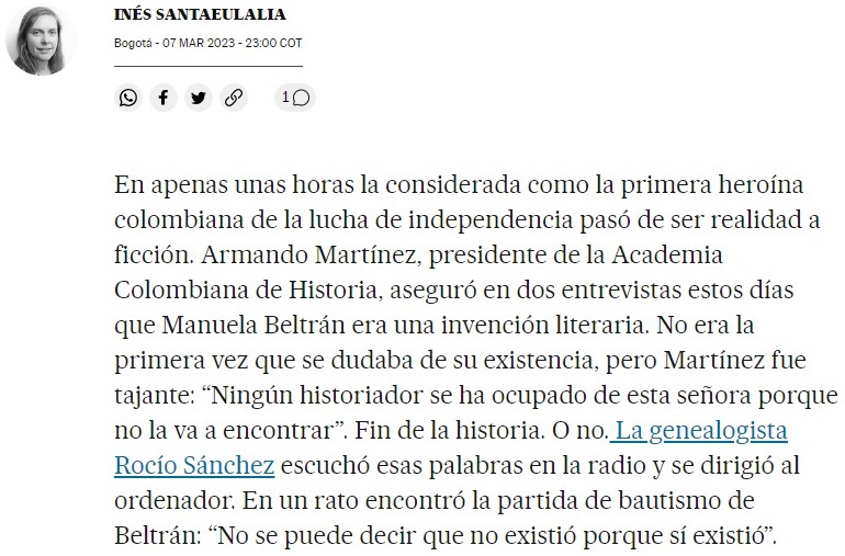 heiver_john's tweet photo. Cuando por 24h el pensamiento patriarcal y machista encarnado en el exdirector del @CentroMemoriaH borró la historia de una mujer que levantó su voz y dio origen a la Revolución Comunera. Fue otra mujer la que la reinscribió nuevamente en la historia.
#DiaInternacionalDeLaMujer https://t.co/biq1i9hiW1