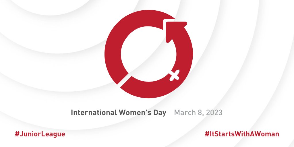 Today is International Women’s Day and this year’s theme is #EmbraceEquity. Check out the International Women’s Day website to get resources and learn more about their social media campaign. internationalwomensday.com/Theme

#ItStartsWithAWoman #JuniorLeague #JLAinAction