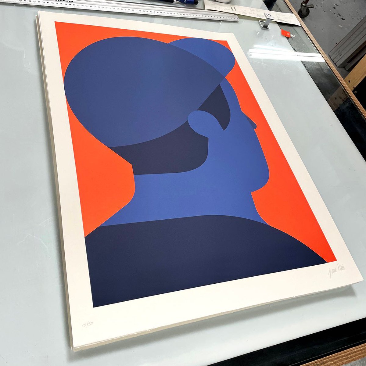 designfeedspace's tweet photo. Childhood 2023. 
Screenprint by Jérôme Masi. Bright colors on very special paper. https://t.co/i3ZwBLBL8z