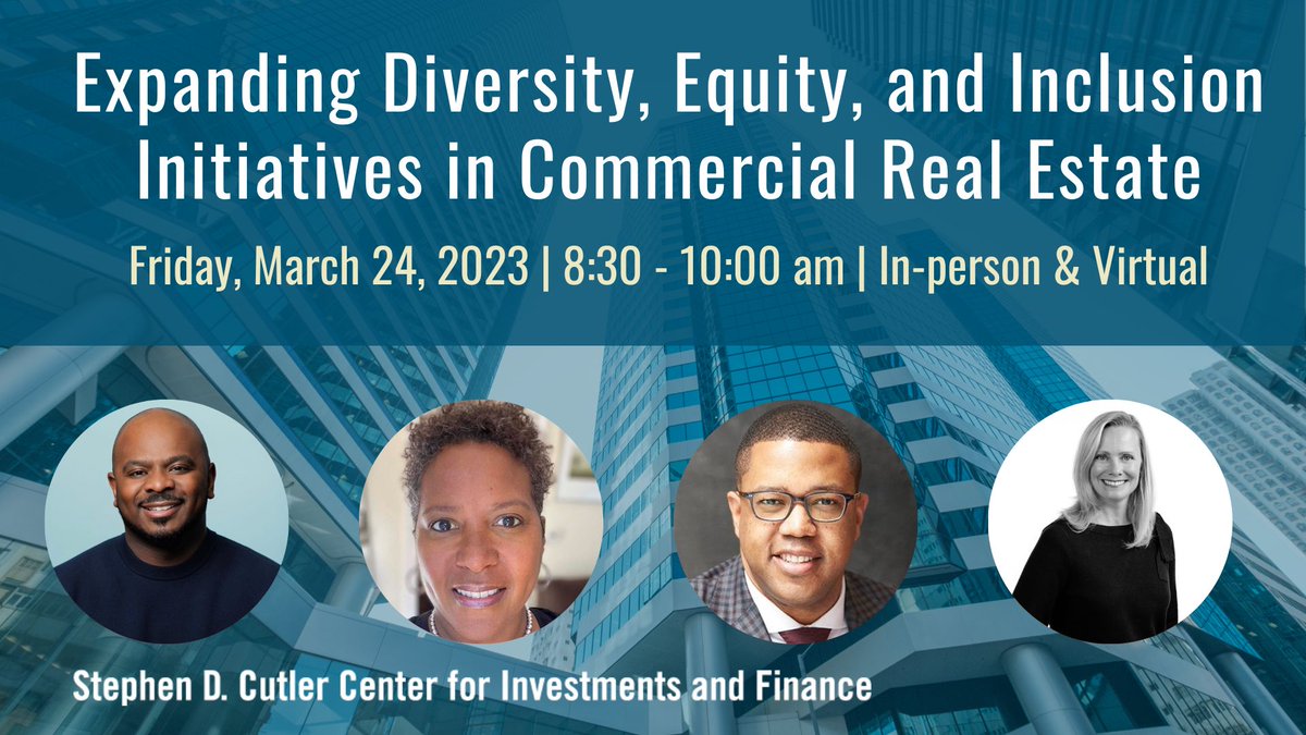Join the <a href="/babson/">Babson College</a> #realestate program &amp; <a href="/babsonfinance/">Cutler Center at Babson College</a> for a panel discussion with industry leaders about expanding diversity, equity and inclusion in commercial real estate.

cvent.me/ed3eqw