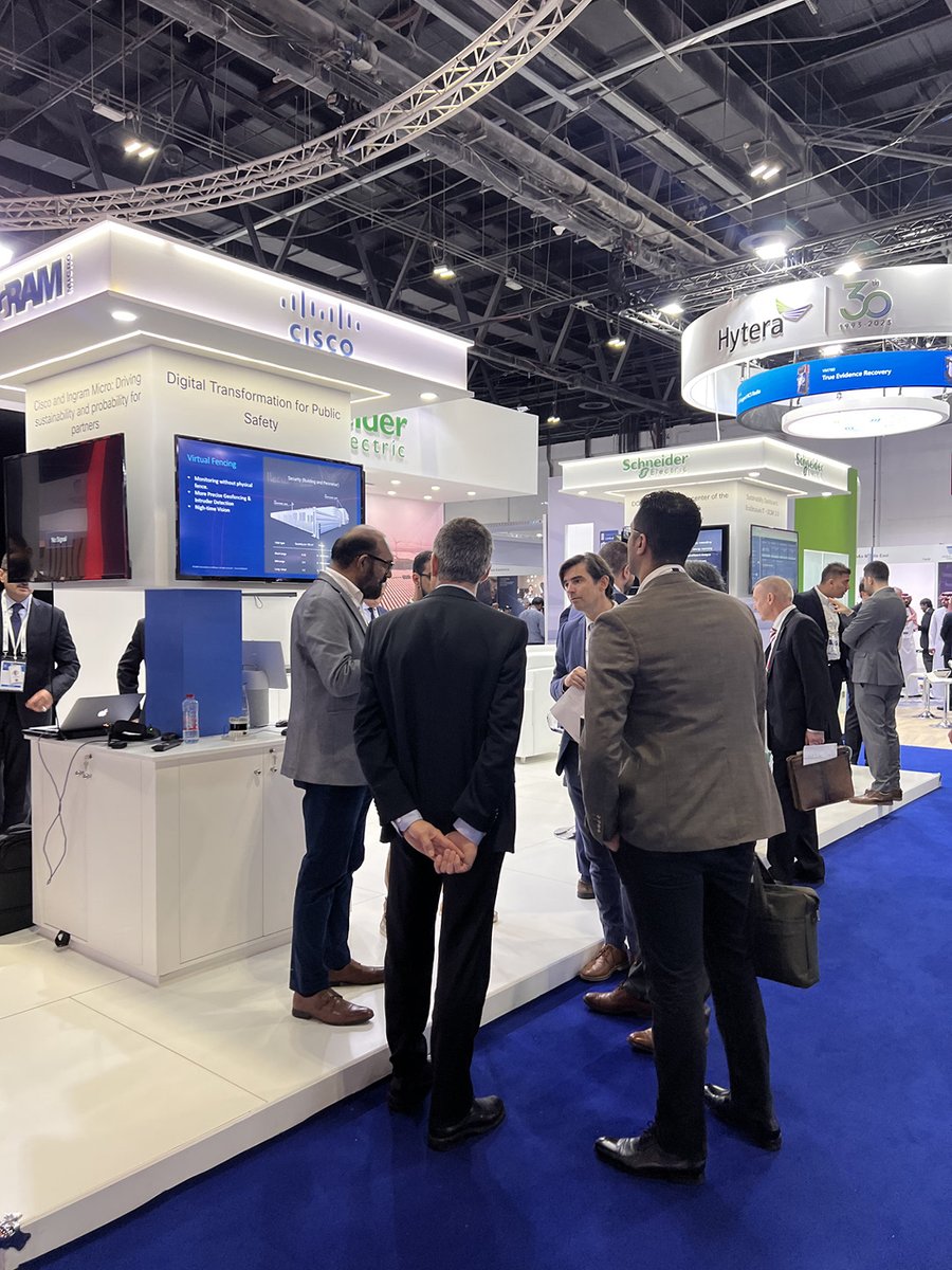 ciscomiddleeast's tweet photo. It has been an exciting first two days at the World Police Summit 2023, with Cisco and Schneider Electric teaming up as sustainability partners.

Visit our booth and learn more about how we can collaborate to create a safer and more sustainable future for all.

#CiscoUAE https://t.co/WvyccPEWIr