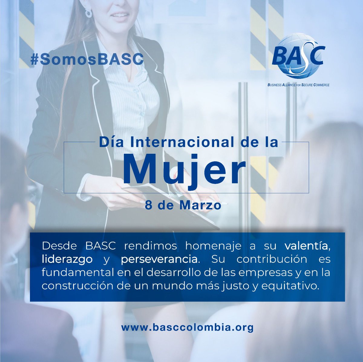 Resaltamos la valentía, liderazgo y perseverancia que las mujeres inspiran en el desarrollo y contribución de un mundo más justo y equitativo.

Feliz día mujeres🌹

#SomosBASC
#SomosSeguridad
#SomosConfianza