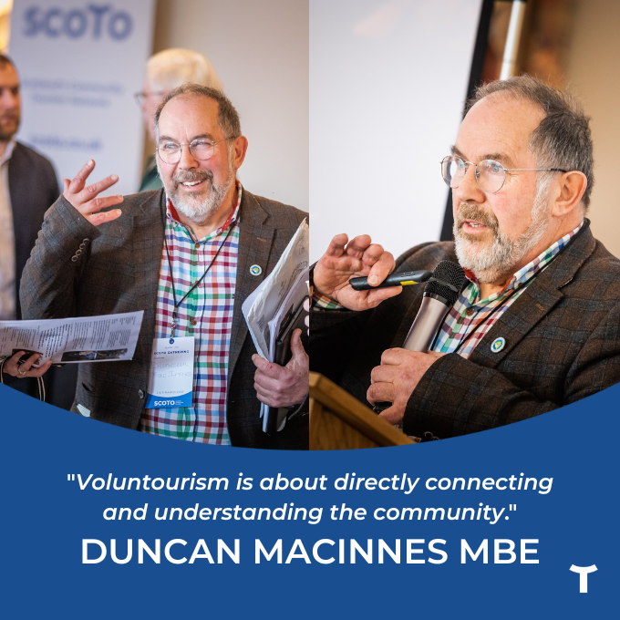 In the morning section of the SCOTO Gathering- TOURISM: A DIRTY WORD OR A FORCE FOR GOOD? Duncan MacInnes, Sleat Community Trust + Jack Wardrope, @CYPCallander  Youth Project & Hostel gave different examples of how #communities can benefit from #tourism #voluntourism #tourismjobs