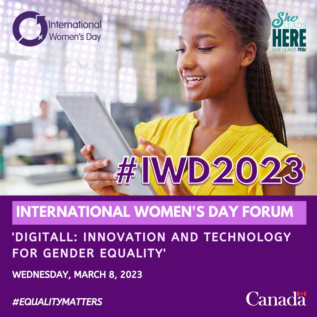 Aujourd'hui, c'est #IWD2023 et @canadajamaica organise un #IWDForum pour mettre en lumière les innovations numériques que les femmes entreprennent pour créer un monde durable. 

#genderequality #EqualityMatters