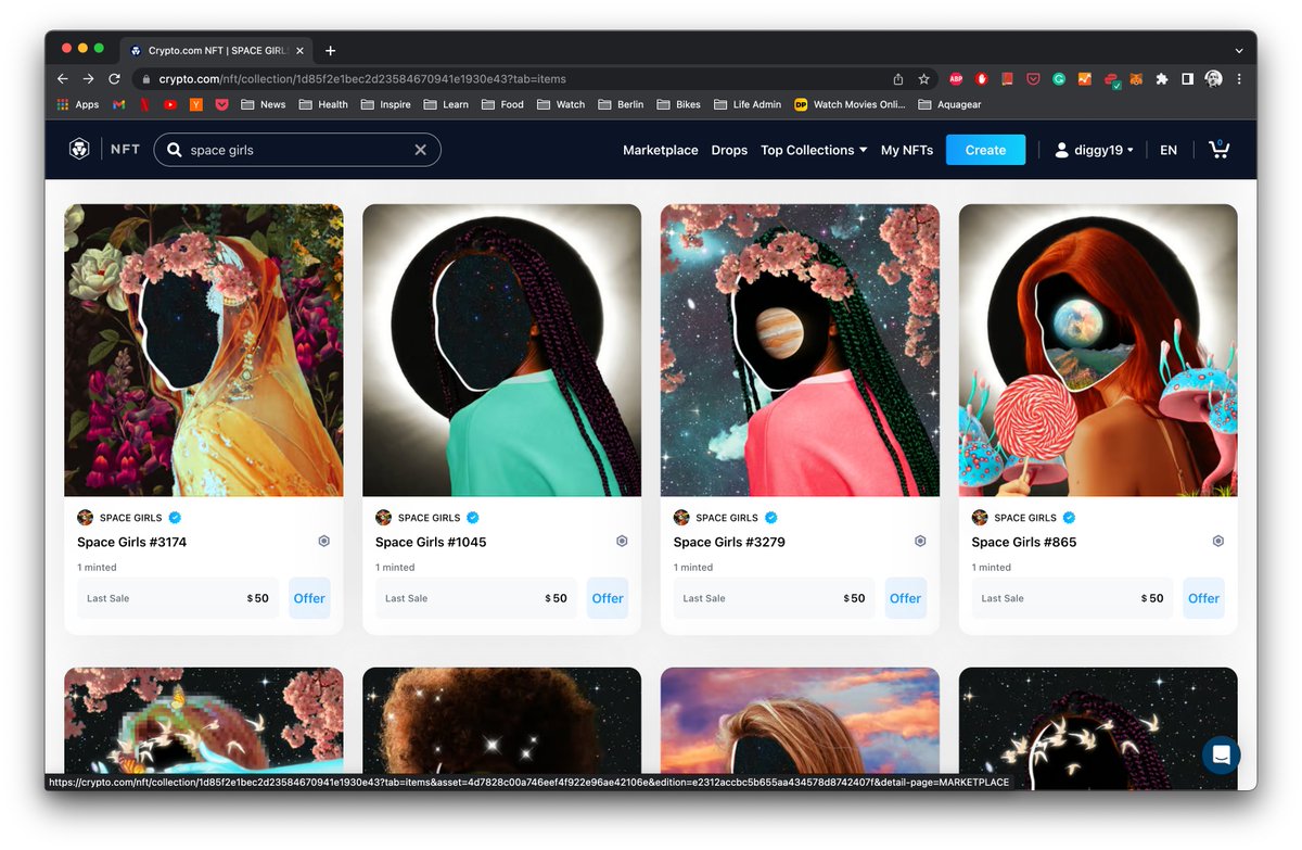 so incredible to see Space Girls come to life in real time. Thank so much to everyone who is supporting us! 🥰 <a href="/cryptocomnft/">Crypto.com NFT</a>