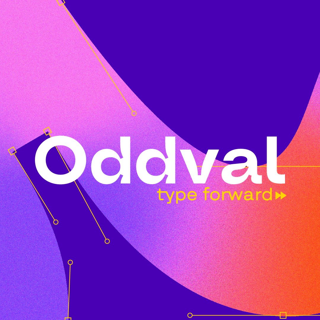 type_forward's tweet photo. We are delighted to present our new typeface, Oddval ✨
Odd. Oval. Eccentric. Oddval is all about exploring Curiosity.

You can explore Oddval on our website and download 2 free fonts: https://t.co/L6Ld8qlOdR https://t.co/mmf6jI3waB
