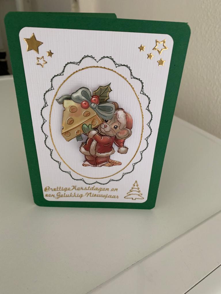 De eerste kerstkaart is al weer gemaakt!!