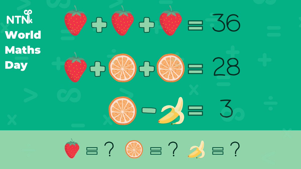 NTNMATH's tweet photo. Happy World Maths Day! Can you solve this math puzzle? Drop your answer in the comments! ⬇️
#ntnmath #unlockinfinitepower #worldmathsday #mathsday #math #problemsolving #mathpuzzle #mathpuzzles https://t.co/yn9vPEFmFn