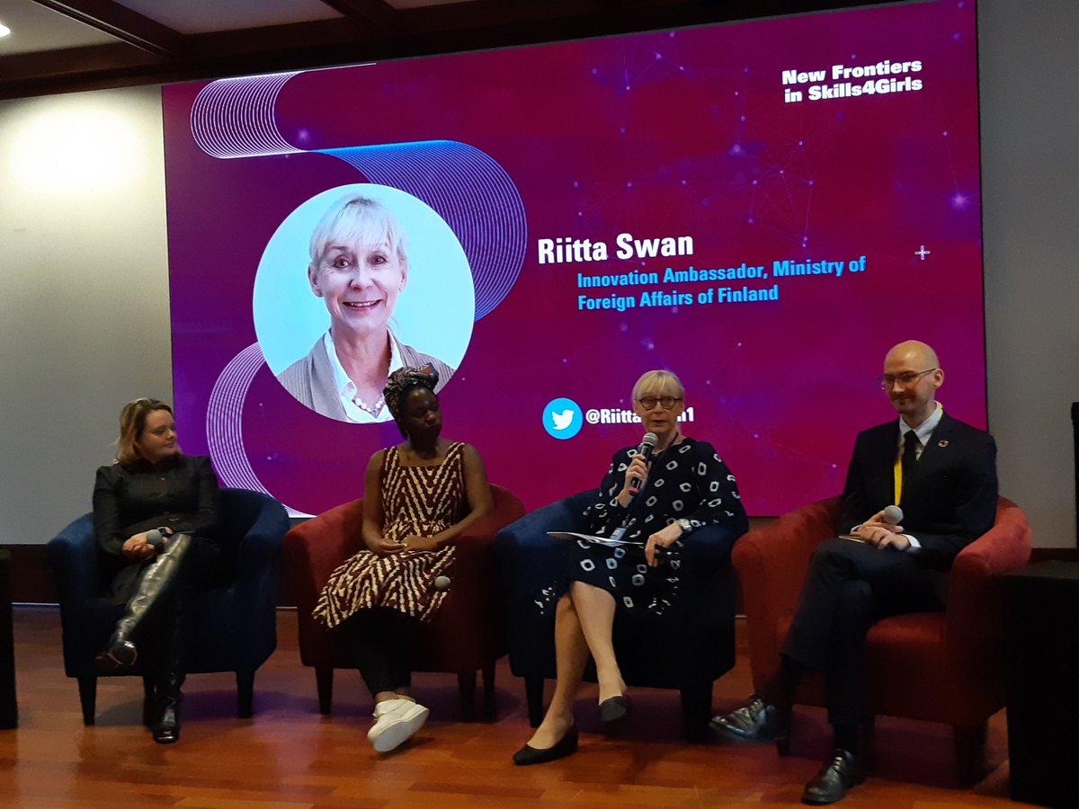 Ambassador @RiittaSwan1 elaborates on Finland's work on digital and gender equality, including strong cooperation with @UNICEF with two hubs in Helsinki and the digital literacy equity outcome fund. #CSW67 #FinlandCSW #Skills4Girls @Ulkoministerio  #GenerationEquality https://t.co/TcR0i2qU1l