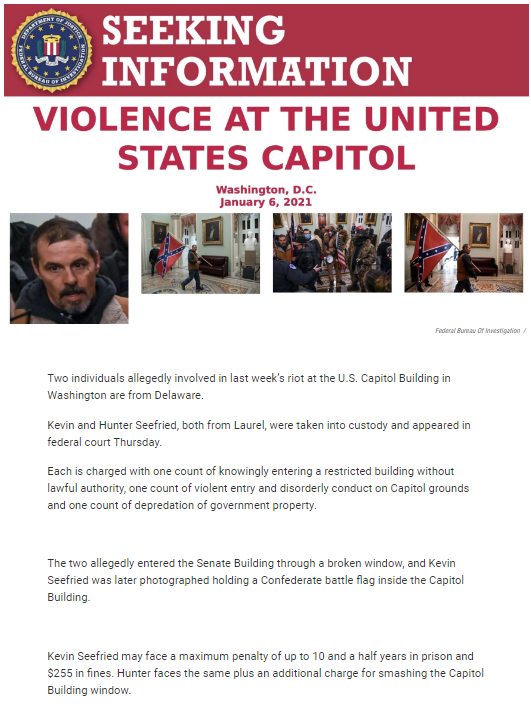 RuanoFaxas's tweet photo. @MacFarlaneNews "Kevin #Seefried,the Jan 6 defendant who paraded Confederate flag thru #Capitol & was convicted at trial,asks court to delay the beginning of his prison term. He wants to wait to report to prison until May.. so that he can attend his grandson's birthday party"
#TERRORISM #TRUMP https://t.co/LlaWYW0Ior