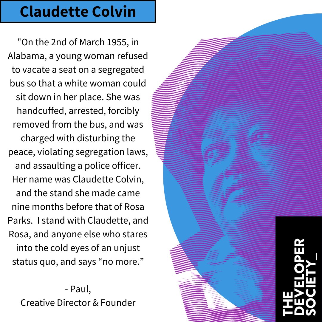 Our Creative Director Paul spoke to us about the inspiration he finds from the strength of Claudette Colvin, who was arrested at the age of 15 for refusing to give up her place on a bus. Paul admires everyday acts of revolution, that history often overlooks. #IWD2023