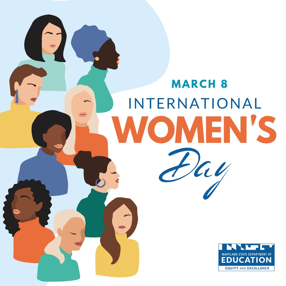 On #InternationalWomensDay, MSDE pays tribute to the incredible women who inspire us daily. 

Whether a trailblazer from history, a friend, or a family member, we celebrate the contributions women have made &amp; continue to make to create a future where women thrive. #EmbraceEquity