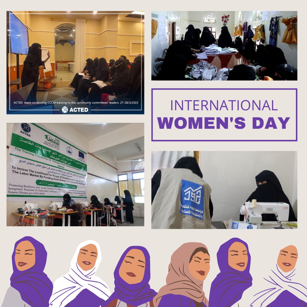 ACTEDYemen's tweet image. In Dhamar and Lahj #ACTED with @EUinYemen work closely with #CSOs to train #women with #disabilities and #vulnerable women to increase the livelihoods and income-generating opportunities through sewing and textile trainings, while providing the tools to launch their enterprise.