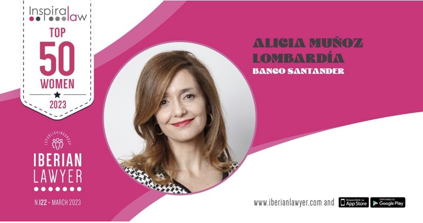 Muy honrada y agradecida a #iberianlawyer por incluirme, otro año más, en el ranking Top 50 Women del sector legal, reconocimiento muy especial por el extraordinario nivel de las juristas que integran este ranking #inspiralaw #top50women