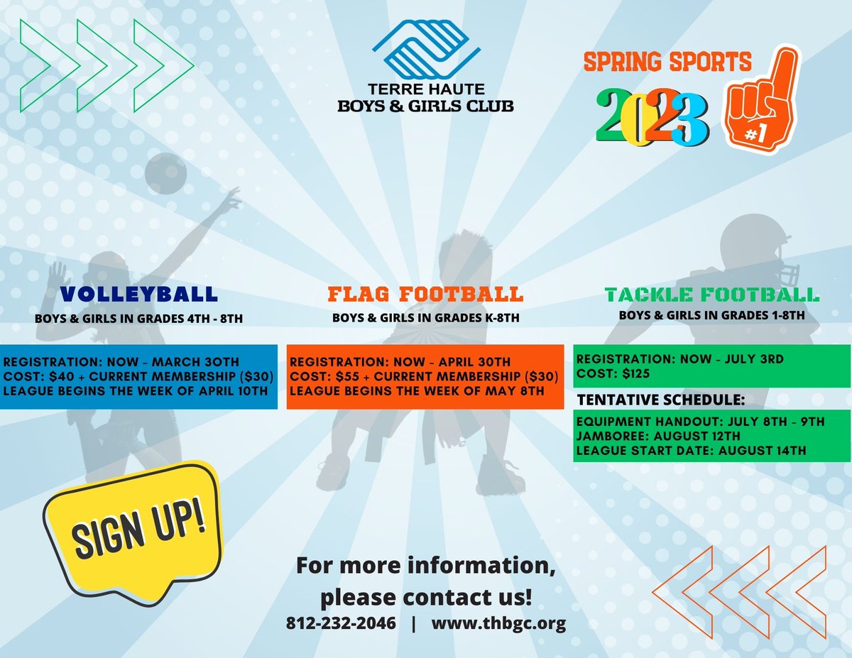 Registration for our spring sports is open now! Get signed up today here: thbgc.org/sports/ #THBGC