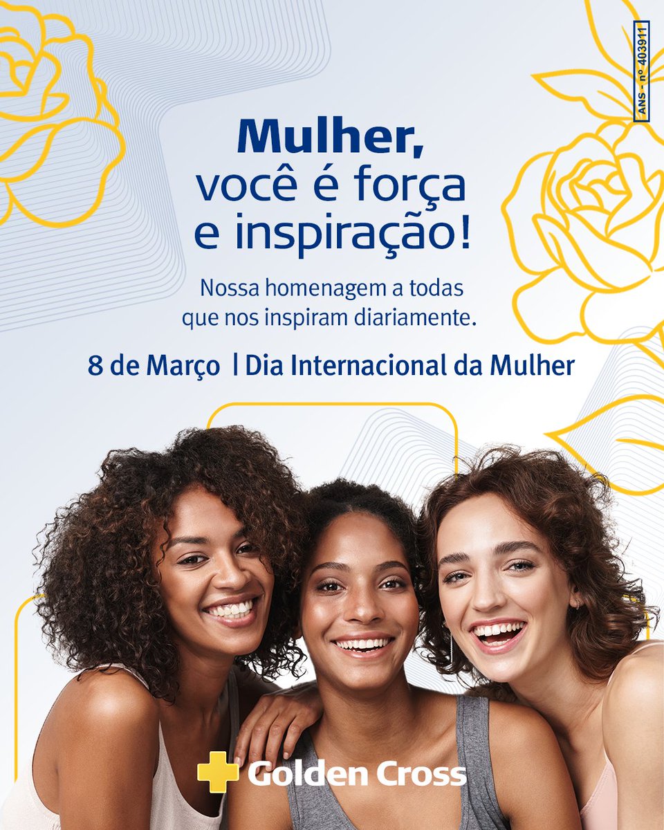 Hoje é dia de homenagear todas vocês, que nos inspiram com tanta força e leveza ao mesmo tempo.

#DiaDaMulher #GoldenCross #PlanoDeSaude