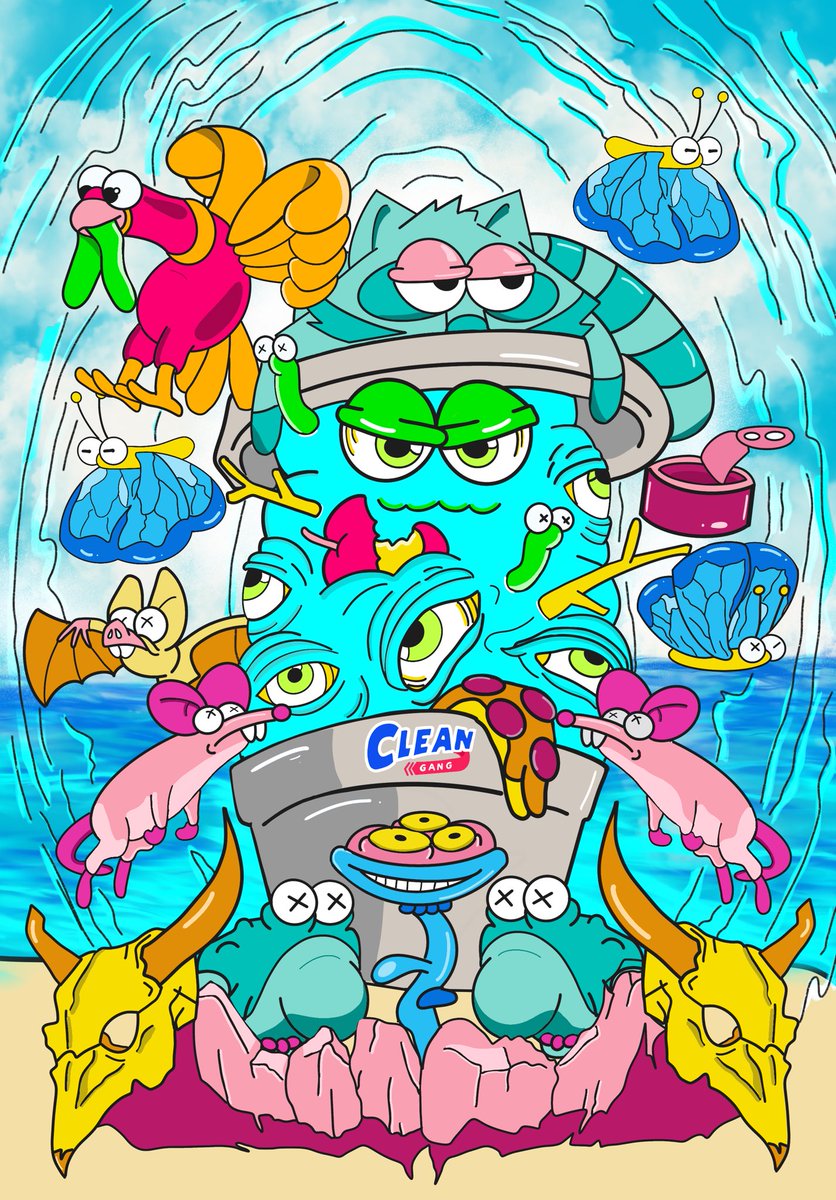 franibell's tweet photo. Inspired by the #CleanGang frens that made a positive impact to the environment collecting garbage 🗑🌊♻️
@garbagefriends @MotionMarkus @_typicalfriends @TypicalMT @DoffyNFTs https://t.co/2UlhixlNrZ