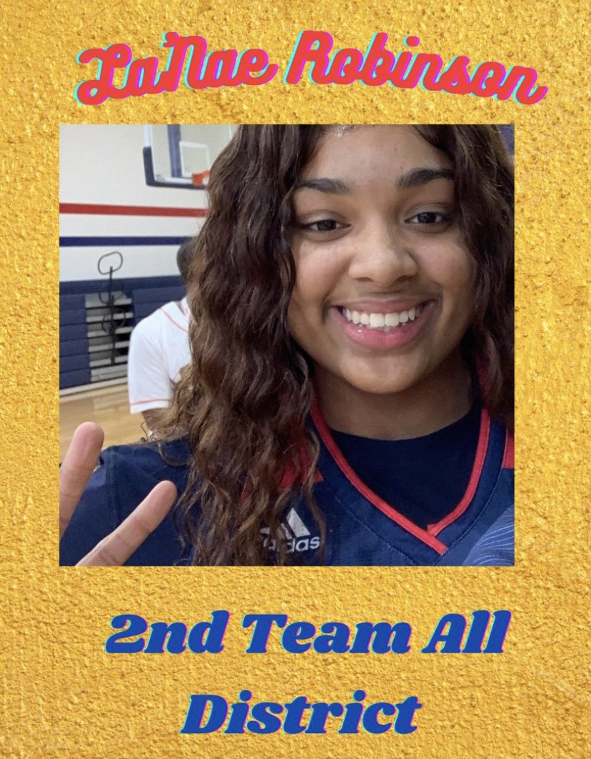 BodWbb's tweet photo. Congratulations to senior captain La’Nae Robinson for earning 2nd team all district honors in district 14 6A. @AldineISD @AldineSports @Athletics_AISD @AldineAthletics @DavisHS_AISD @drgoffney @davishs_falcons https://t.co/bAvGMjwFPO