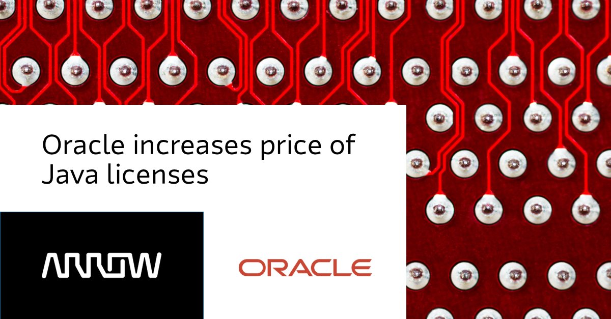 ArrowECS_UK's tweet image. As of January, @Oracle have made changes to its licensing model for Java, switching to charging based on total number of employees. If you have any questions or concerns, Arrow is here to help. Read more here: arw.li/60153IIaB #Java #Javalicensing