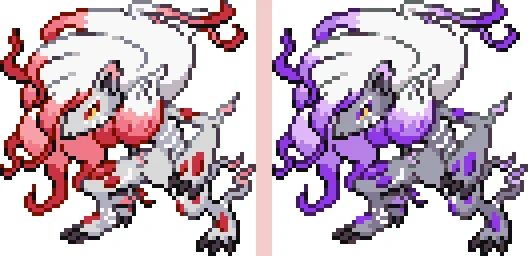 定期更新 #ポケモン #ドット絵 、799日目は #ヒスイゾロアーク。時空を超えたカリスマ、配信中。#pokemon #pixelart 