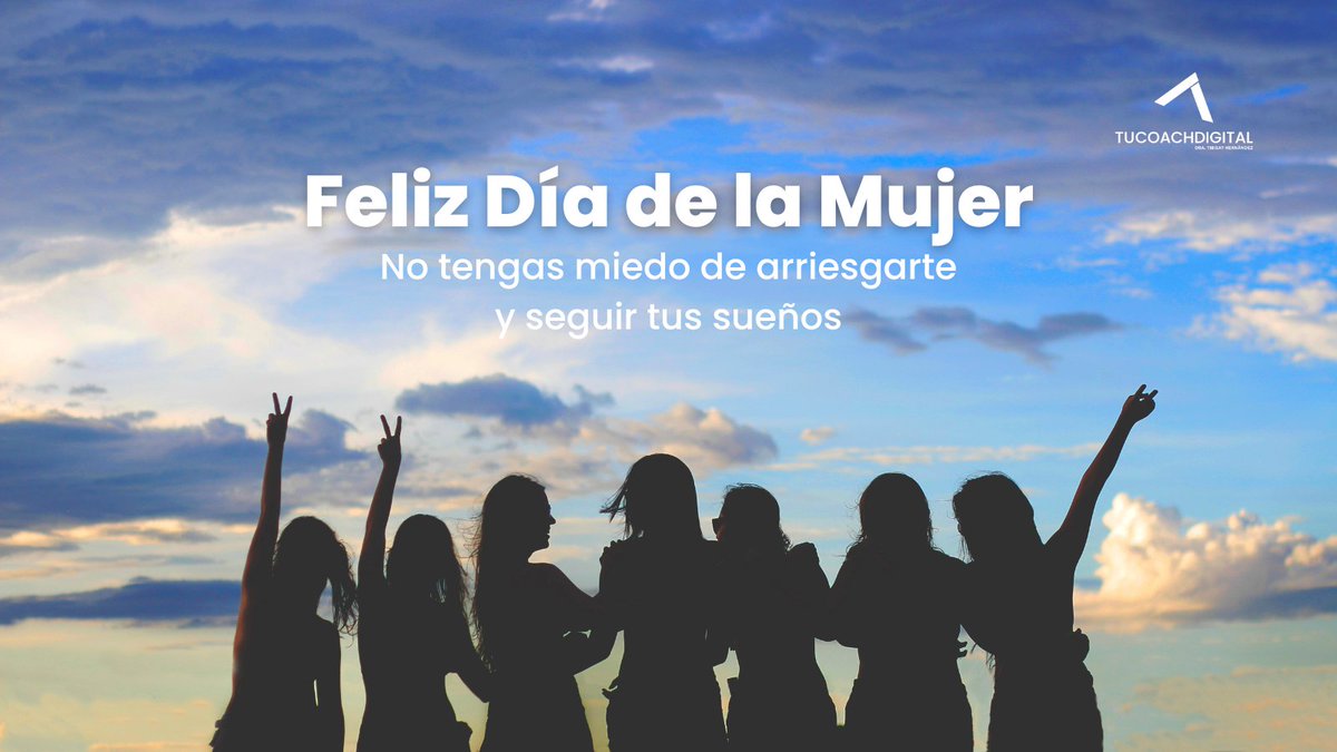 tu_coachdigital's tweet photo. "No tengas miedo de arriesgarte y seguir tus sueños. La vida es corta y mereces vivir tus sueños y no tus miedos." #Motivación #MujeresEmprendedoras #NegociosDigitales #FelizDíadelaMujer https://t.co/SKWgkM45rl