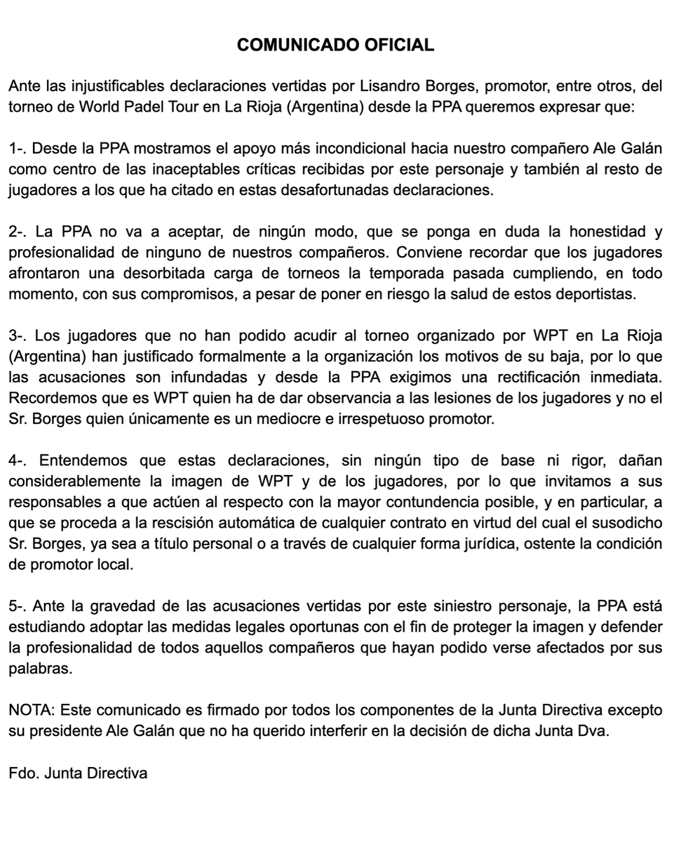 Comunicado oficial de la PPA 👇 

#Nosinmiscompañeros #todosenigualdad #somosuno