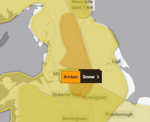 The @metoffice have issued warnings of #snow in the next few days. A yellow warning for the whole of #NorthYorkshire from 7am tomorrow until 2pm on Friday. Plus an amber warning for the west of #NorthYorks from 3pm tomorrow until midday on Friday. metoffice.gov.uk/weather/warnin…