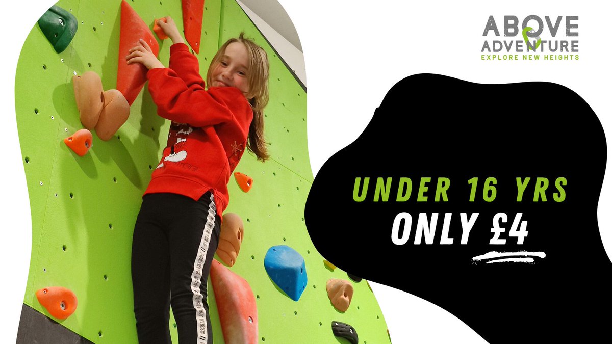 Only £4 for juniors!

I think you know your plans for this week... 😉 🧗‍♀️ 

#aboveadventure