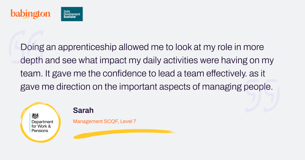 Congratulations to Sarah, our Management Apprentice of the Year! 🏆 
Despite being new to a #management position, Sarah learned how to lead and support a team of her own. 
#ScotAppWeek23 #Scotland #apprenticeships #ScotAppWeek #UnlockingPotential