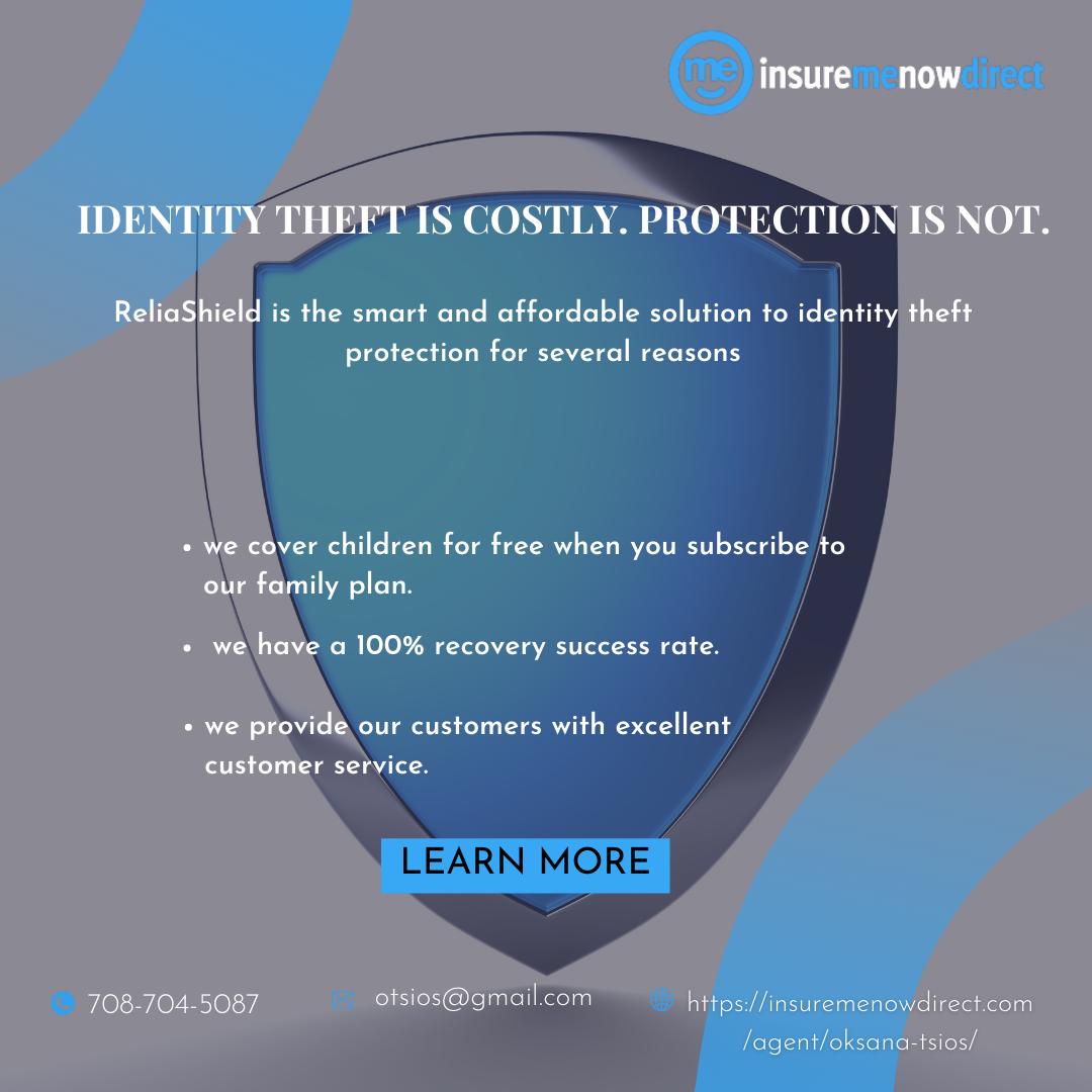 OksanaTsios's tweet image. Stay protected from the financial impact of identity theft. 

Insure Me Now Direct offers affordable identity theft protection. 💰💼 #IdentityTheftProtection #InsureMeNowDirect 🔒 

🌐 insuremenowdirect.com/agent/oksana-t…
📞 708-704-5087
📩 otsios@gmail.com