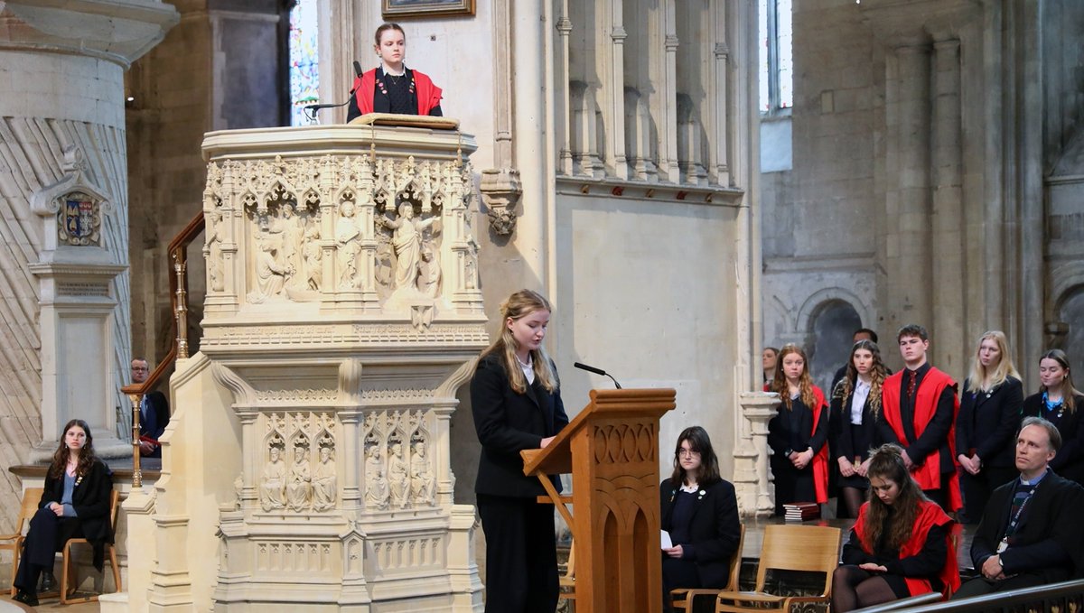 NorwichSchool's tweet photo. To mark #InternationalWomensDay pupils across the school will be marking the important event in a number of ways, starting with a very special whole school assembly in the Cathedral this morning.

Read more here: https://t.co/HJ3mRFCEcC

#thevoiceofcommunity #oneschoolmanyvoices https://t.co/2EvAfunmqx